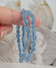 Load image into Gallery viewer, Aquamarine Bracelet - Flat Bead
