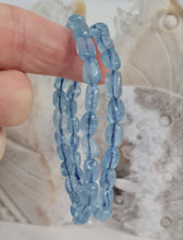 Load image into Gallery viewer, Aquamarine Bracelet - Flat Bead
