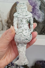 Load image into Gallery viewer, Moss Agate Mermaid - Druzy
