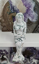 Load image into Gallery viewer, Moss Agate Mermaid - Druzy
