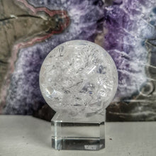 Load image into Gallery viewer, Crackle Quartz Sphere - Rainbows
