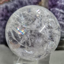 Load image into Gallery viewer, Crackle Quartz Sphere - Rainbows
