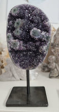 Load image into Gallery viewer, Amethyst with Stalactite Eyes on Stand
