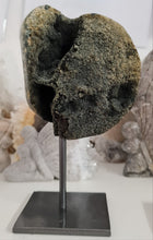 Load image into Gallery viewer, Black Galaxy Amethyst with Stalactite Eye on Stand

