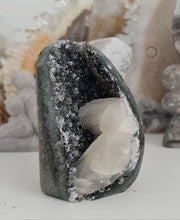Load image into Gallery viewer, Black Galaxy Amethyst with Calcite Inclusions
