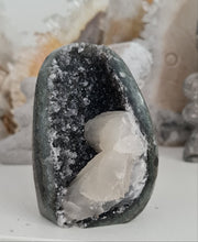 Load image into Gallery viewer, Black Galaxy Amethyst with Calcite Inclusions
