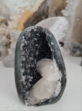 Load image into Gallery viewer, Black Galaxy Amethyst with Calcite Inclusions
