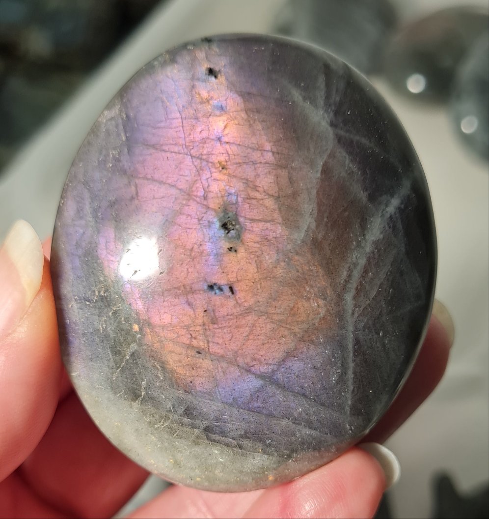 Purple Labradorite Palmstone