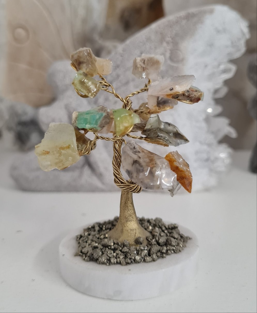 Blue Opal Chip Wire Tree