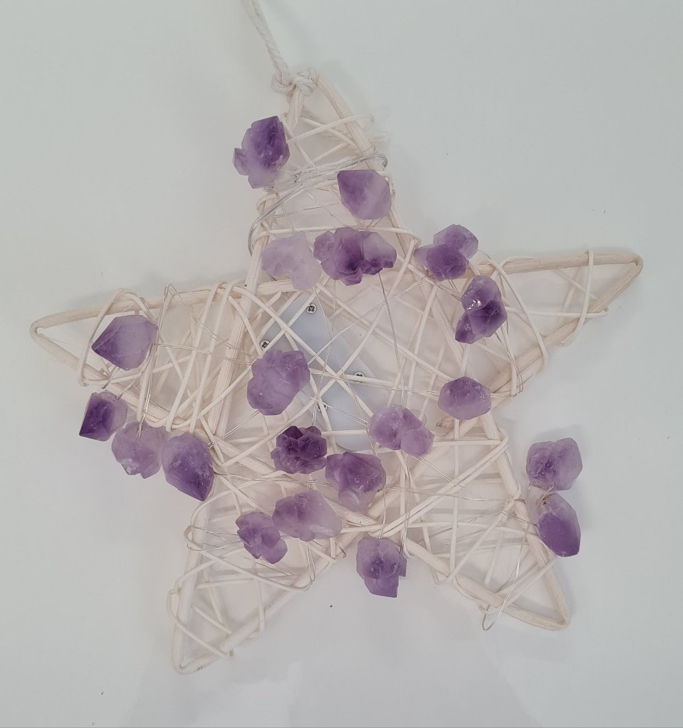 Crystal Wire Light Star - Amethyst