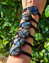 Load image into Gallery viewer, Labradorite Macrame Bracelet
