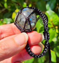 Load image into Gallery viewer, Labradorite Macrame Bracelet
