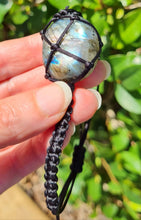 Load image into Gallery viewer, Labradorite Macrame Bracelet
