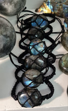 Load image into Gallery viewer, Labradorite Macrame Bracelet
