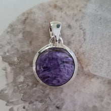 Load image into Gallery viewer, Charoite Stirling Silver Pendant
