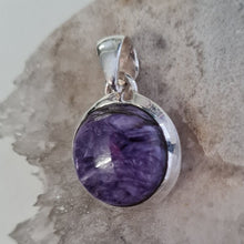 Load image into Gallery viewer, Charoite Stirling Silver Pendant
