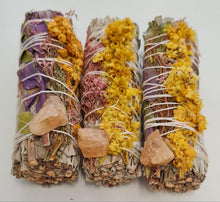 Load image into Gallery viewer, Smudge Stick - White Sage, Sunflower and Citrine
