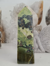 Load image into Gallery viewer, Serpentine with Pyrite Tower
