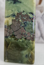 Load image into Gallery viewer, Serpentine with Pyrite Tower
