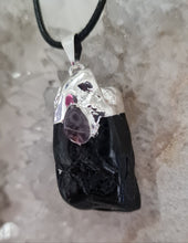 Load image into Gallery viewer, Black Tourmaline Tumbled Stone Necklace

