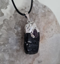 Load image into Gallery viewer, Black Tourmaline Tumbled Stone Necklace
