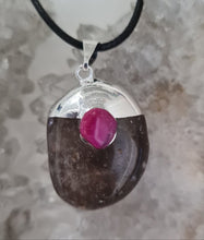 Load image into Gallery viewer, Smoky Quartz Tumbled Stone Necklace
