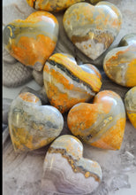 Load image into Gallery viewer, Bumblebee Jasper Hearts
