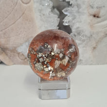 Load image into Gallery viewer, Pyrite in Garden Quartz
