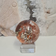 Load image into Gallery viewer, Pyrite in Garden Quartz

