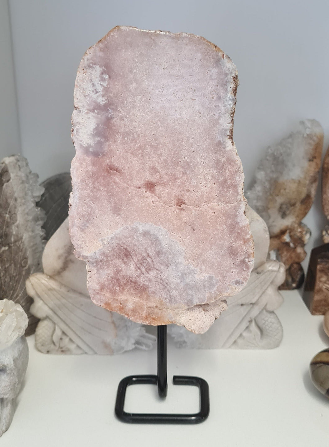Pink Amethyst Slab on Stand