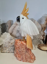 Load image into Gallery viewer, Gemstone Carved Cockatoo
