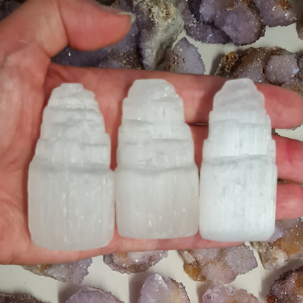 Selenite Tower - 6 cm