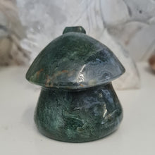 Load image into Gallery viewer, Moss Agate Mushroom House
