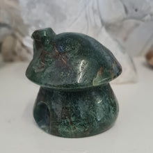 Load image into Gallery viewer, Moss Agate Mushroom House
