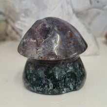 Load image into Gallery viewer, Moss Agate Mushroom House

