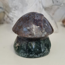 Load image into Gallery viewer, Moss Agate Mushroom House
