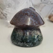 Load image into Gallery viewer, Moss Agate Mushroom House
