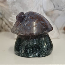 Load image into Gallery viewer, Moss Agate Mushroom House
