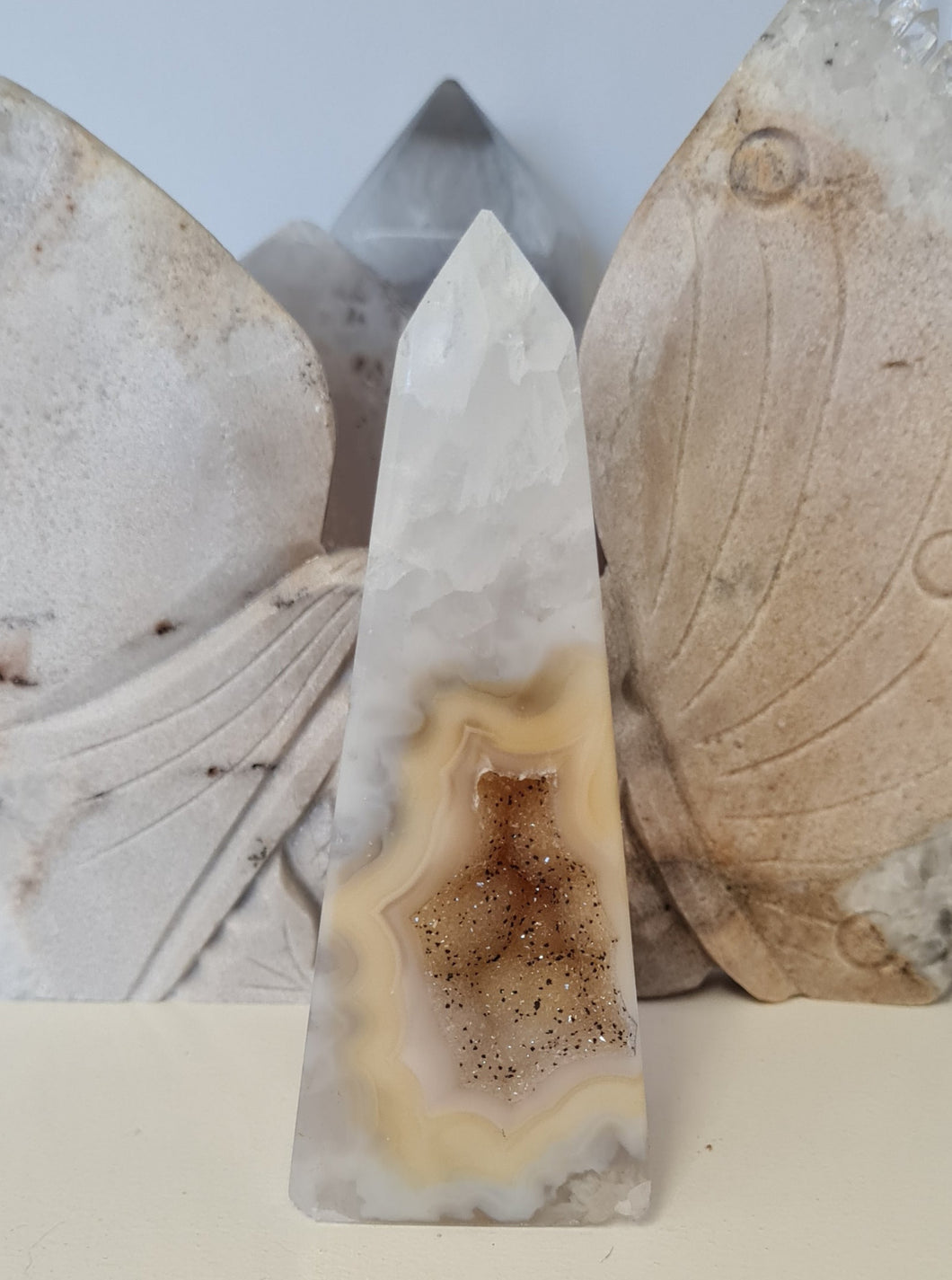 Druzy Agate Obelisk