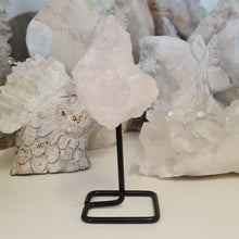 Load image into Gallery viewer, Rose Quartz Rough Stone on Stand

