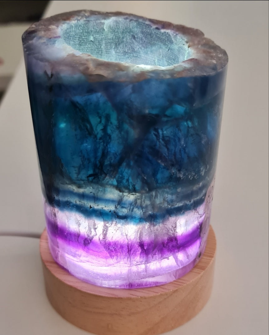 Rainbow Fluorite Lamp