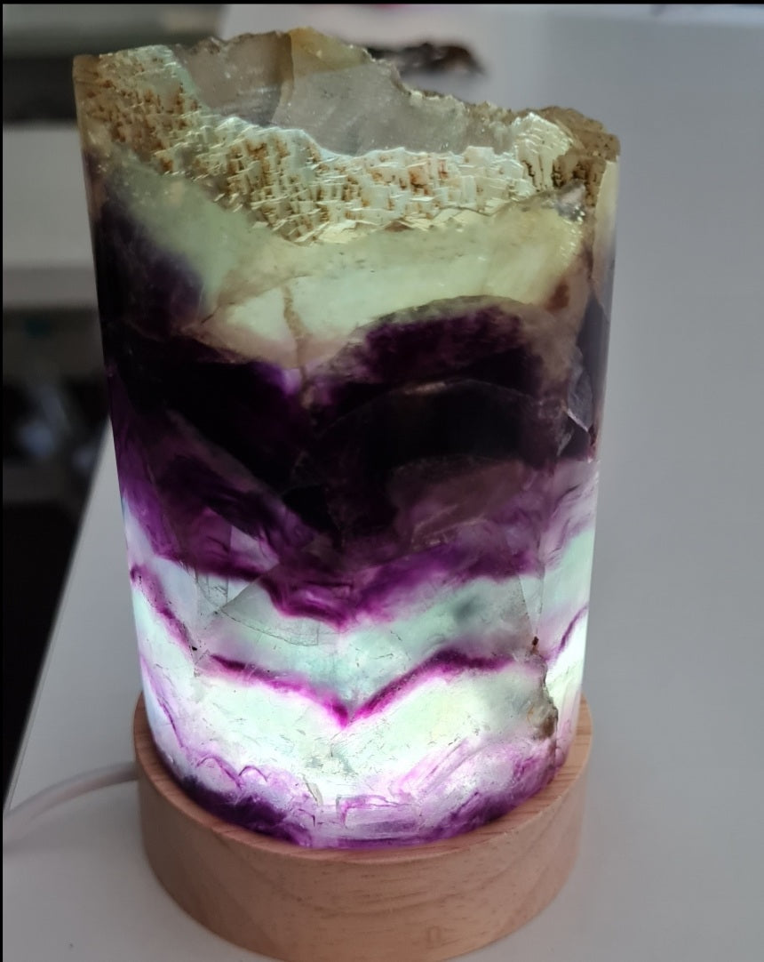Rainbow Fluorite Lamp