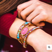 Load image into Gallery viewer, Rhodonite and Jasper Wrap Bracelet
