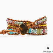 Load image into Gallery viewer, Rhodonite and Jasper Wrap Bracelet
