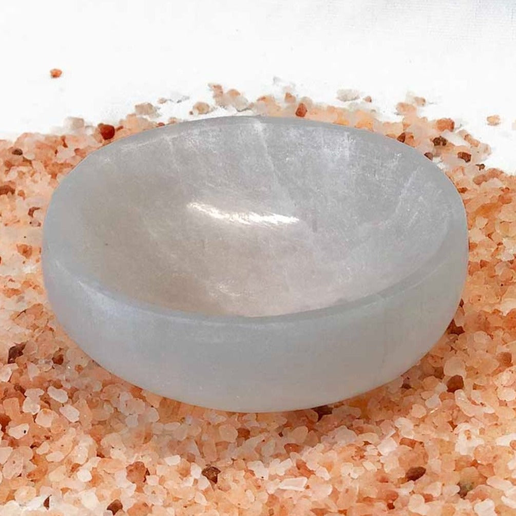 Selenite Round Bowl